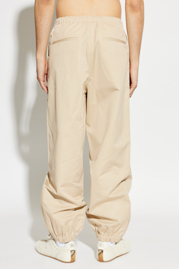 JIL SANDER beige Trousers with cuffs at the legs 4