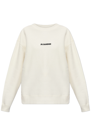 JIL SANDER cream Sweatshirt with printed logo 1