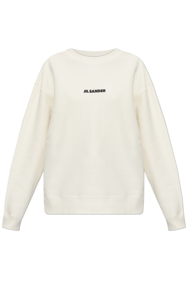 JIL SANDER cream Sweatshirt with printed logo 1