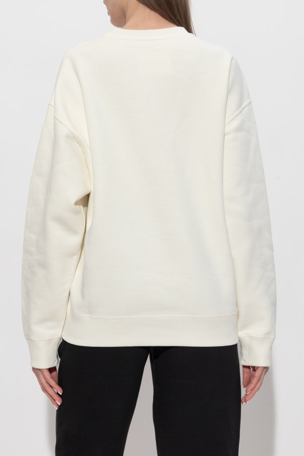 JIL SANDER cream Sweatshirt with printed logo 4
