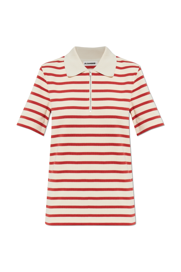JIL SANDER+ RED Striped pattern polo 1