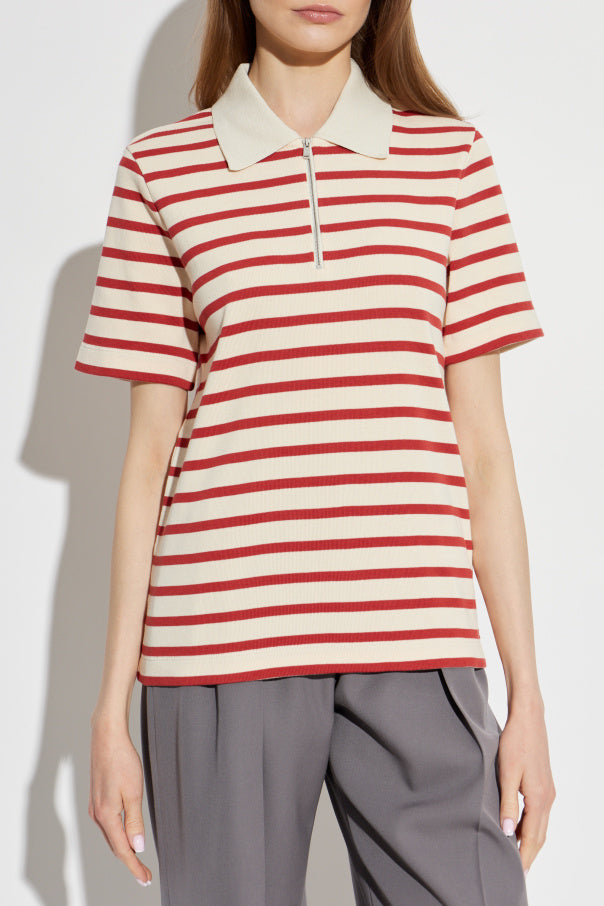 JIL SANDER+ RED Striped pattern polo 3