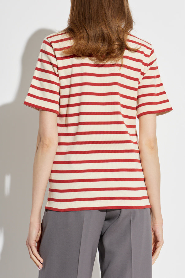 JIL SANDER+ RED Striped pattern polo 4