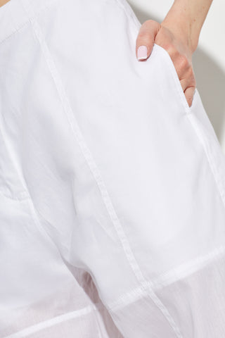 JIL SANDER WHITE Cotton trousers with side slits 5