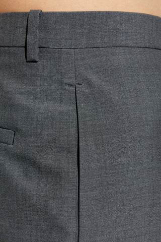 JIL SANDER GREY Wool pleated trousers 5