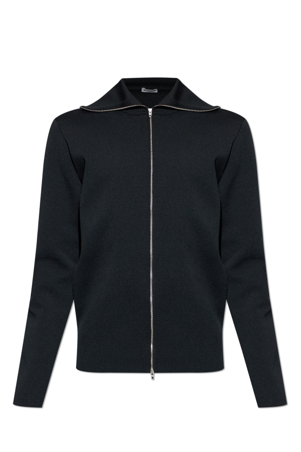 JIL SANDER BLACK Sweatshirt with collar 1