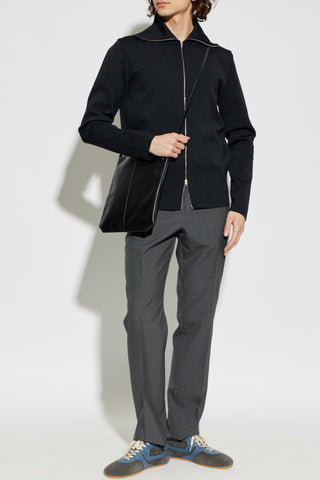 JIL SANDER BLACK Sweatshirt with collar 2