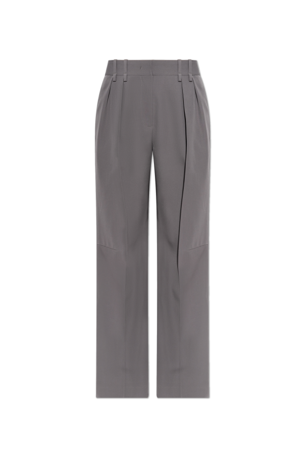 JIL SANDER GREY Wool trousers 1