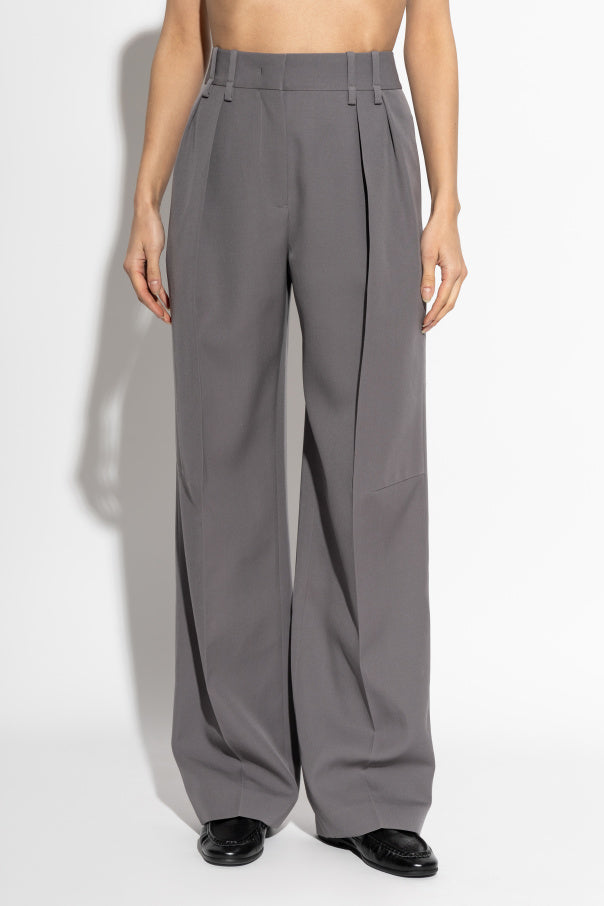 JIL SANDER GREY Wool trousers 3