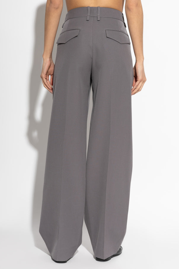 JIL SANDER GREY Wool trousers 4