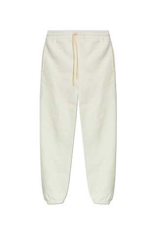 JIL SANDER cream Sweatpants with ribbed cuffs 1