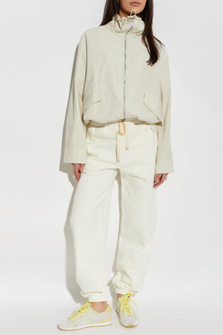 JIL SANDER cream Sweatpants with ribbed cuffs 2
