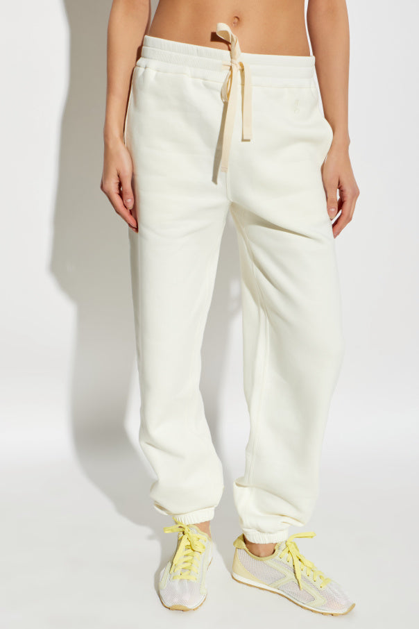 JIL SANDER cream Sweatpants with ribbed cuffs 3