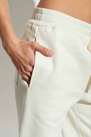 JIL SANDER cream Sweatpants with ribbed cuffs 5