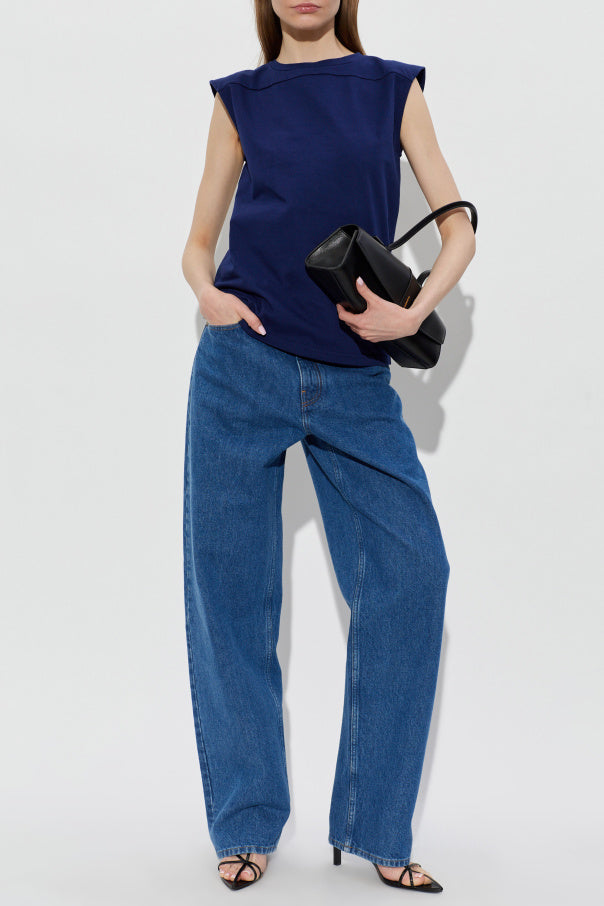 JIL SANDER NAVY BLUE Cotton top 2