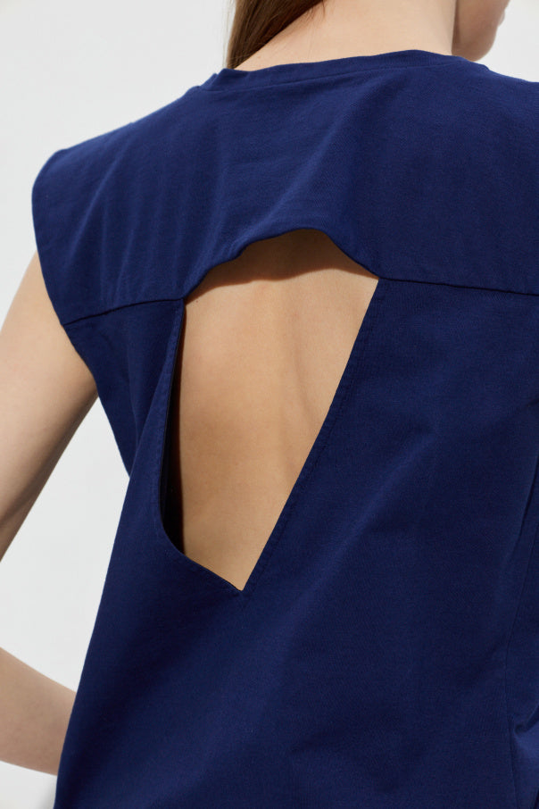 JIL SANDER NAVY BLUE Cotton top 5