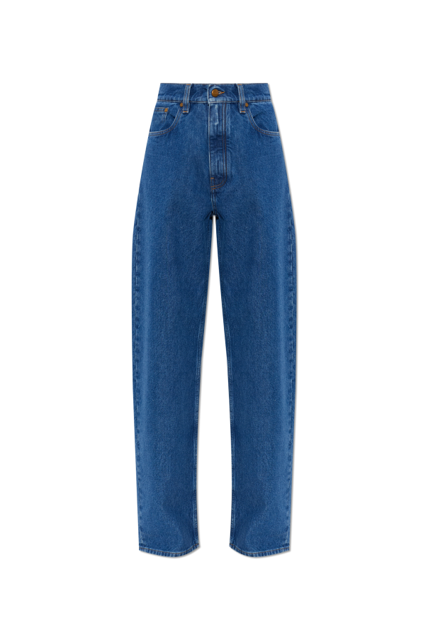 JIL SANDER NAVY BLUE High-waisted jeans 1