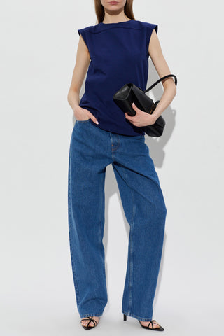 JIL SANDER NAVY BLUE High-waisted jeans 2