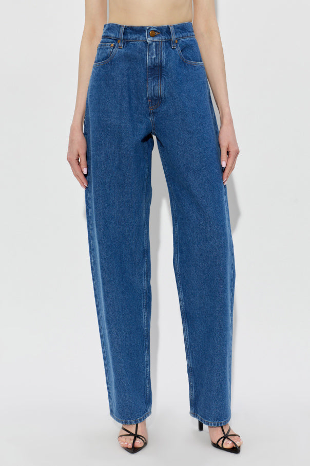 JIL SANDER NAVY BLUE High-waisted jeans 3