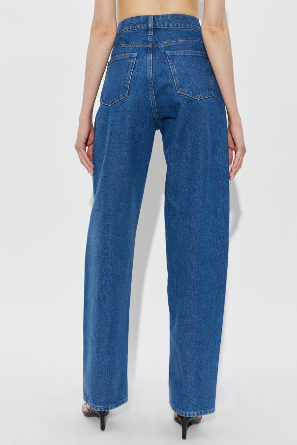 JIL SANDER NAVY BLUE High-waisted jeans 4