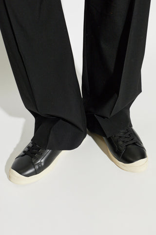 JIL SANDER BLACK Leather sports shoes 2