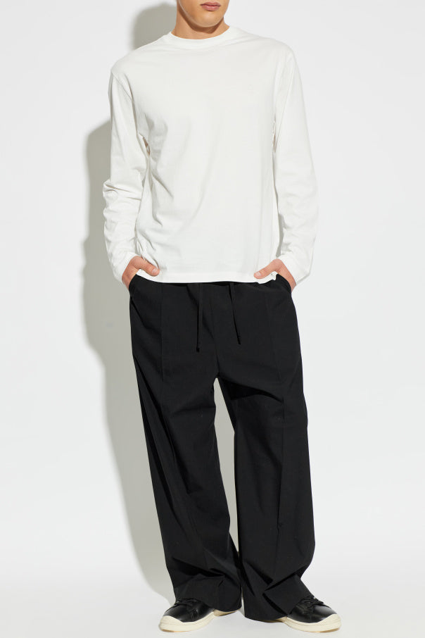 JIL SANDER BLACK Leather sports shoes 3