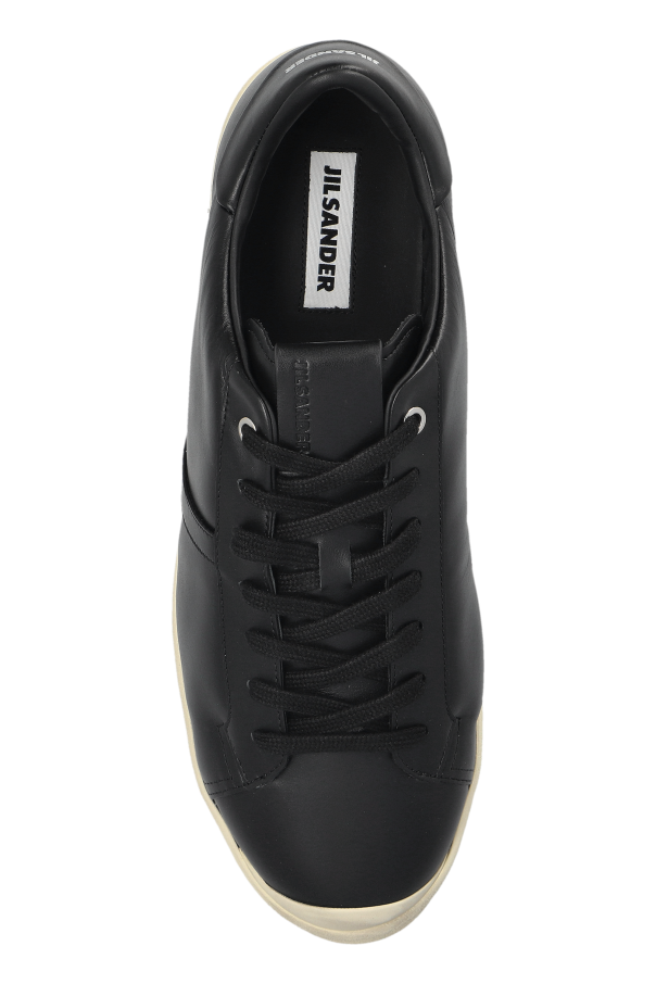 JIL SANDER BLACK Leather sports shoes 6