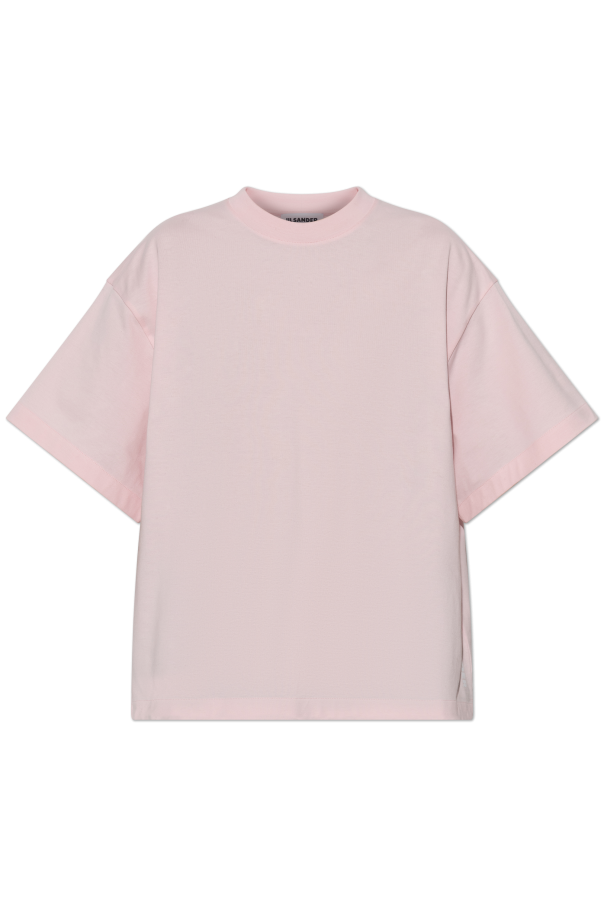 JIL SANDER PINK T-shirt with printed logo 1