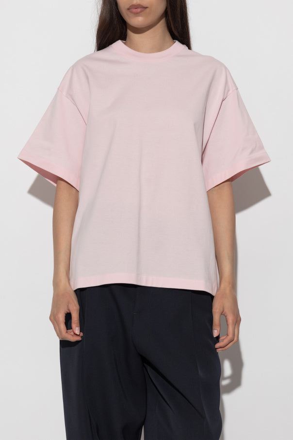 JIL SANDER PINK T-shirt with printed logo 3