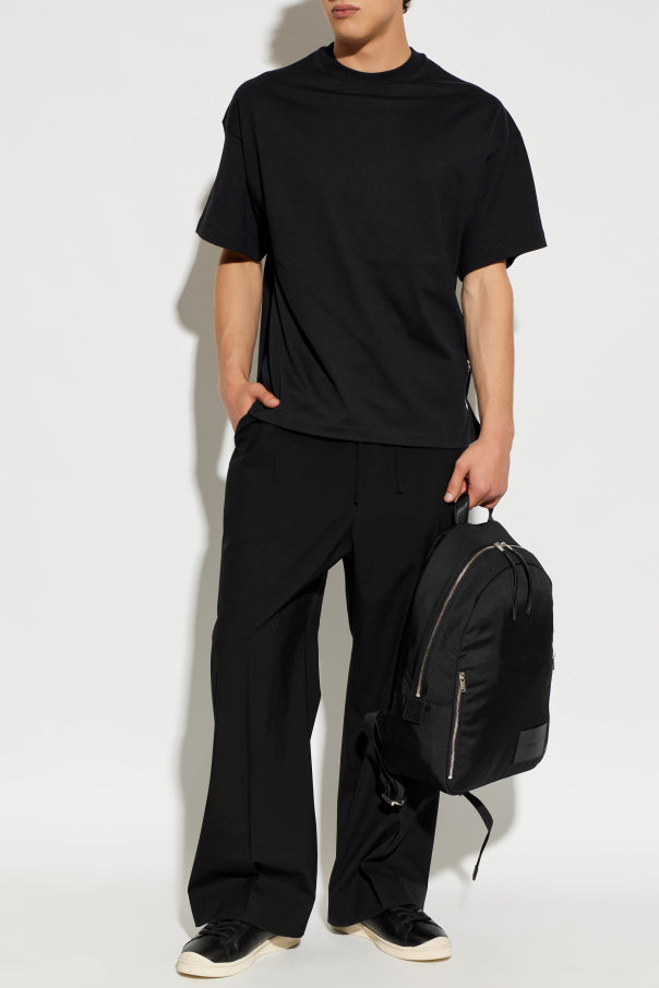 JIL SANDER BLACK T-shirt with printed logo 2