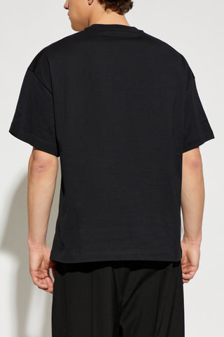 JIL SANDER BLACK T-shirt with printed logo 4