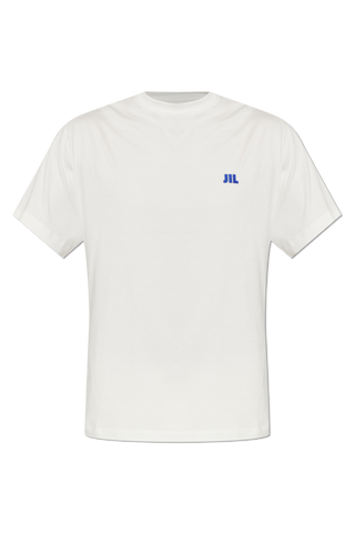 JIL SANDER WHITE T-shirt with embroidered logo 1