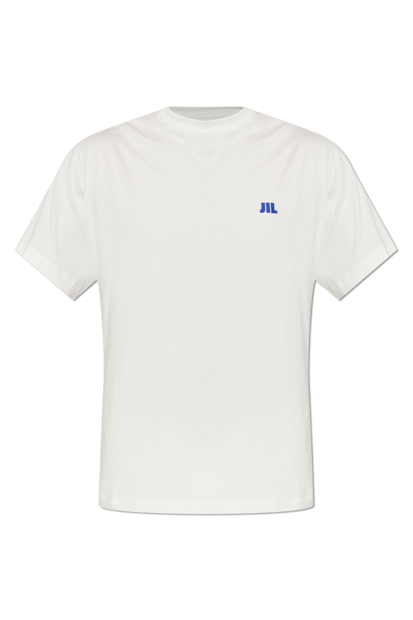 JIL SANDER WHITE T-shirt with embroidered logo 1