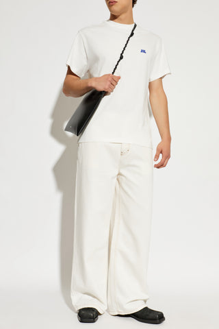 JIL SANDER WHITE T-shirt with embroidered logo 2