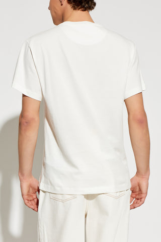 JIL SANDER WHITE T-shirt with embroidered logo 4