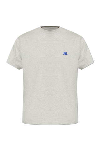 JIL SANDER GREY T-shirt with embroidered logo 1