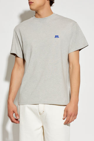 JIL SANDER GREY T-shirt with embroidered logo 3
