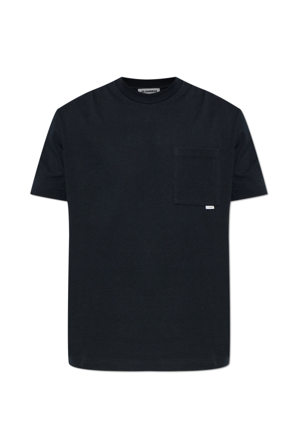JIL SANDER NAVY BLUE T-shirt with pocket 1