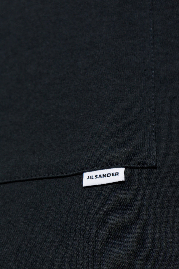JIL SANDER NAVY BLUE T-shirt with pocket 5