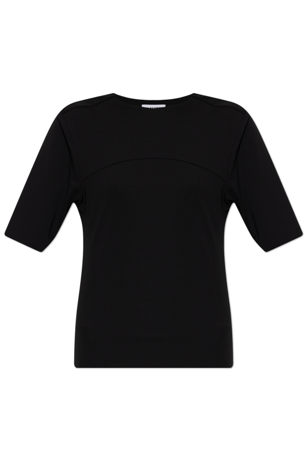 JIL SANDER BLACK Top with a back slit 1