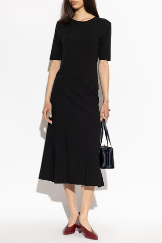 JIL SANDER BLACK Top with a back slit 2
