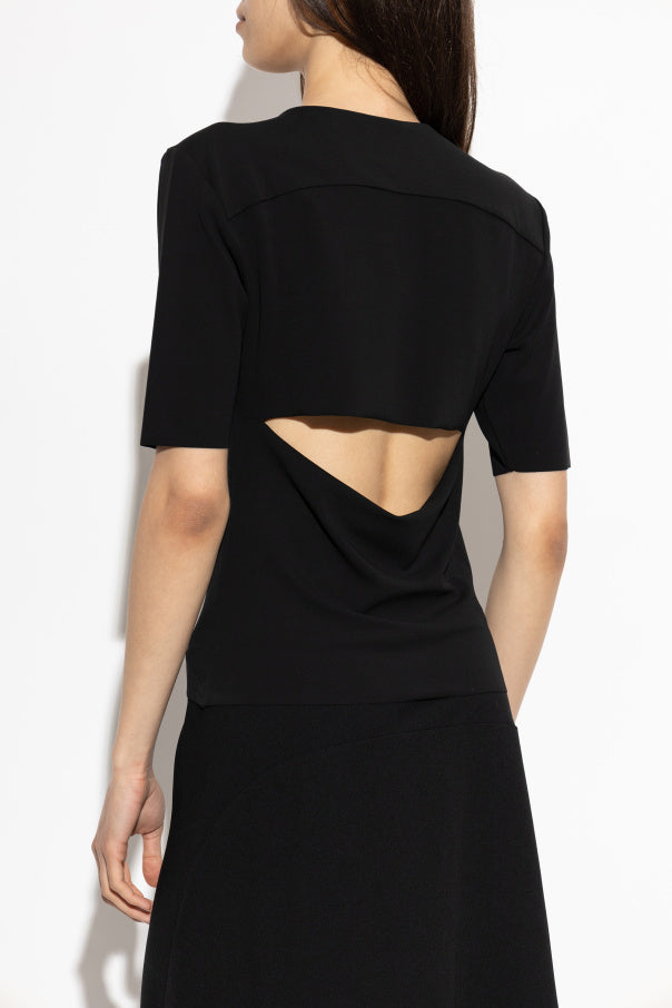 JIL SANDER BLACK Top with a back slit 4