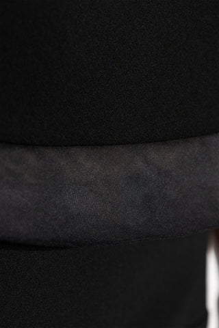 JIL SANDER BLACK Wool top with short sleeves 5