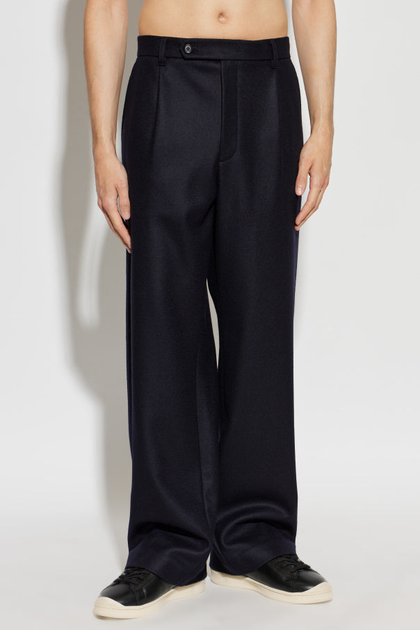 JIL SANDER NAVY BLUE Wool trousers 3