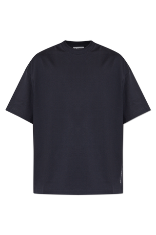 JIL SANDER NAVY BLUE T-shirt with printed logo 1