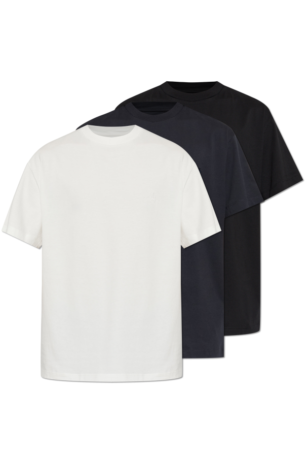 JIL SANDER WHITE Three-pack of cotton T-shirts 1