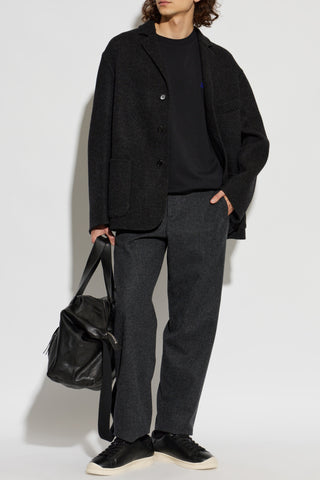 JIL SANDER GREY Wool trousers 2