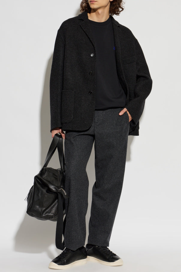 JIL SANDER GREY Wool trousers 2