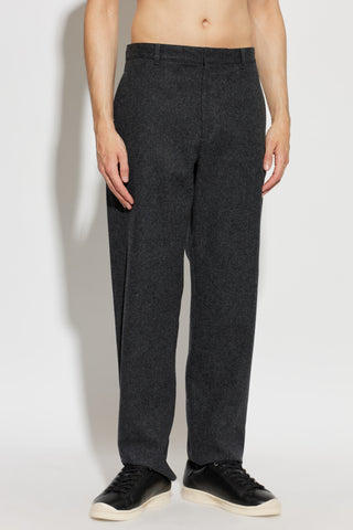 JIL SANDER GREY Wool trousers 3