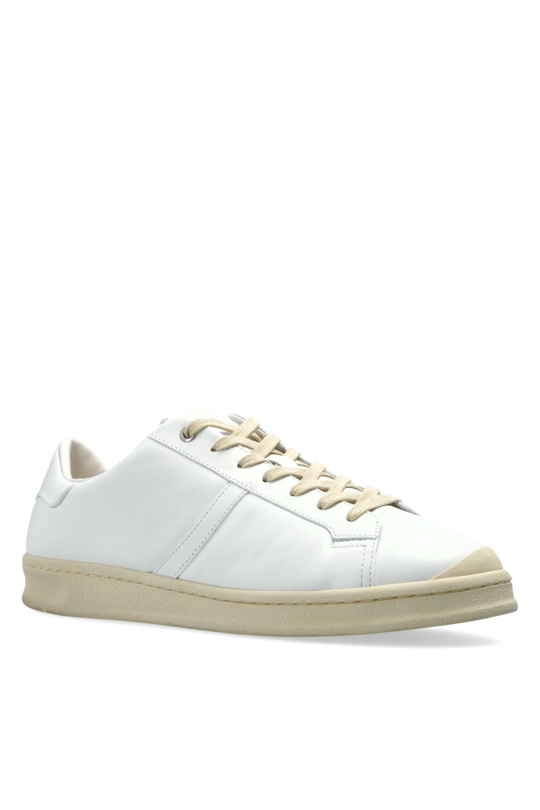 JIL SANDER WHITE Leather sports shoes 4